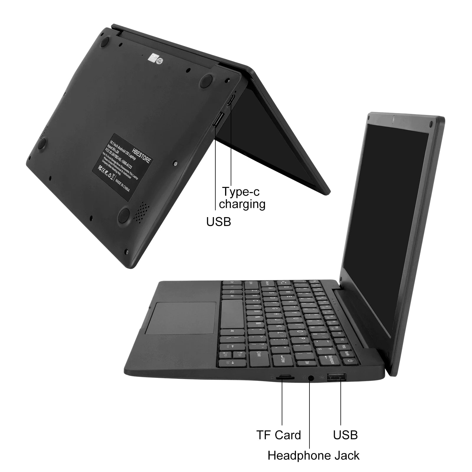 Factory direct sale 2025 latest Android 10.3 13.0 slim tablet laptop 2GB RAM + 64GB Netbook A133 CPU computer Wi-Fi USB