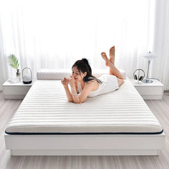 Coussin de matelas en latex, literie épaisse pour usage domestique, semelle pour usage simple ou double, coussin de matelas pliable en coton à mémoire de forme