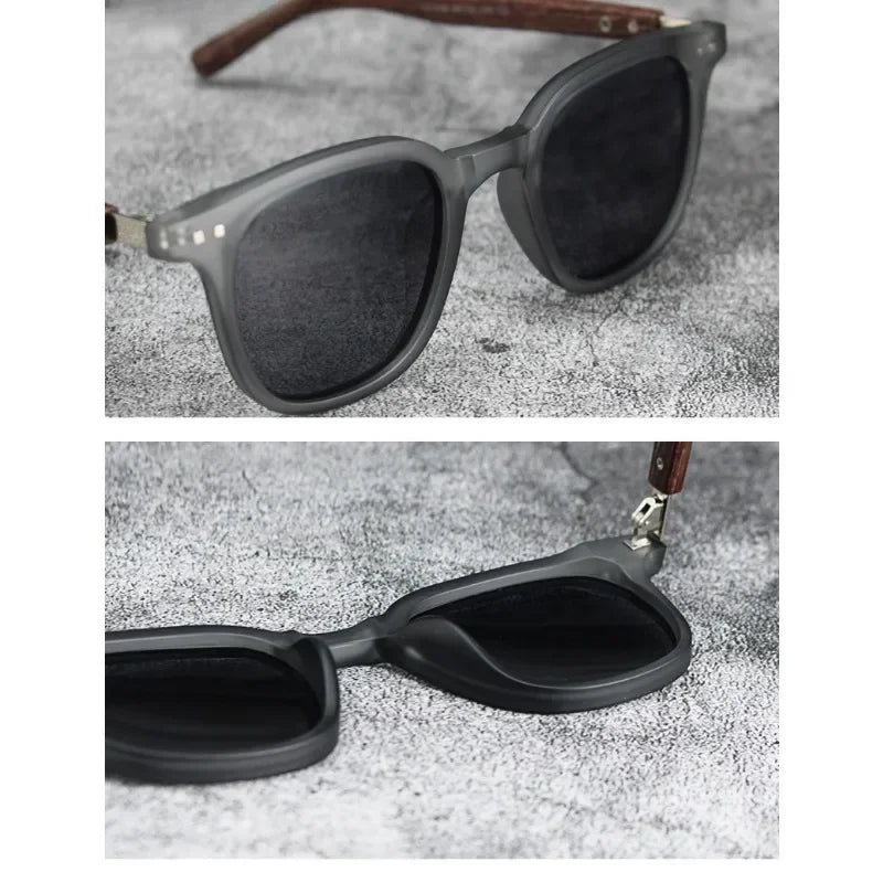 Retro wooden sunglasses for men and women, Mars polarized sunglasses, UV protection glasses, cycling, outdoor activities, street photography