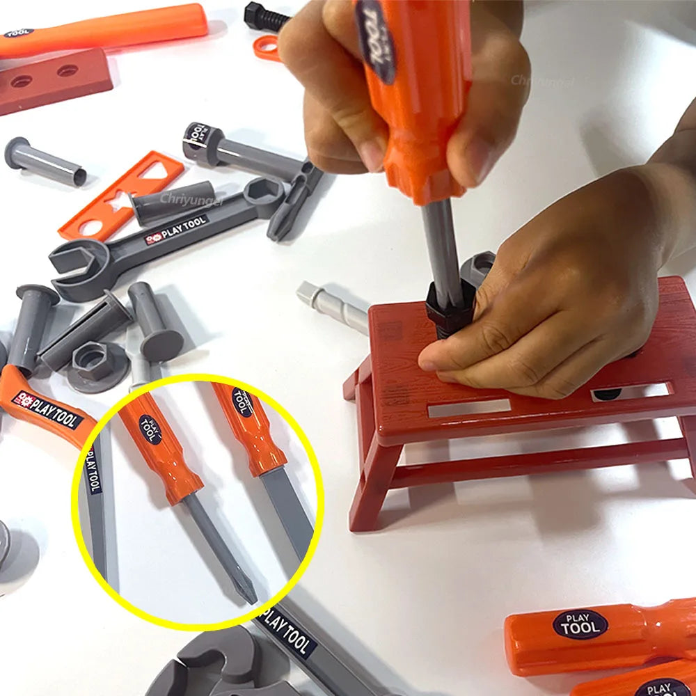 Ensemble d'outils pour enfants, jouets 38/41/42 pièces, Kit d'outils de Construction de réparation pour tout-petits, jouets éducatifs d'apprentissage, cadeau pour garçons et filles