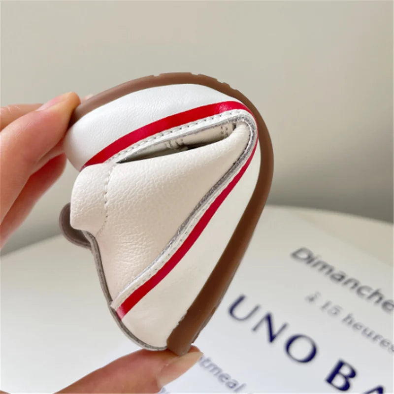 Chaussures en cuir pour bébés garçons et filles, baskets pieds nus à semelle souple, Tennis en plein air, à la mode, nouvelle collection printemps/automne 2024