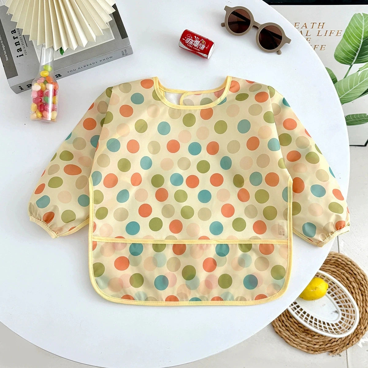 Bavoirs pour bébé, mignon, articles pour bébé, imperméable, manches longues, Smock artistique, tablier d'alimentation pour enfants