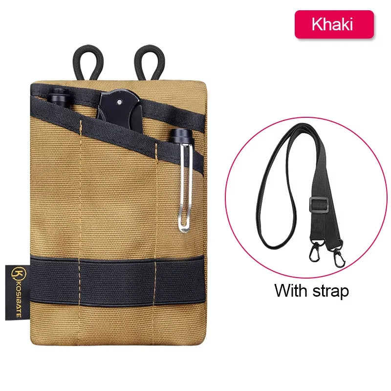 Sac tactique EDC sac portefeuille mini sac de taille clé de carte avec sac de taille camping, randonnée, chasse, pêche, porte-monnaie en plein air