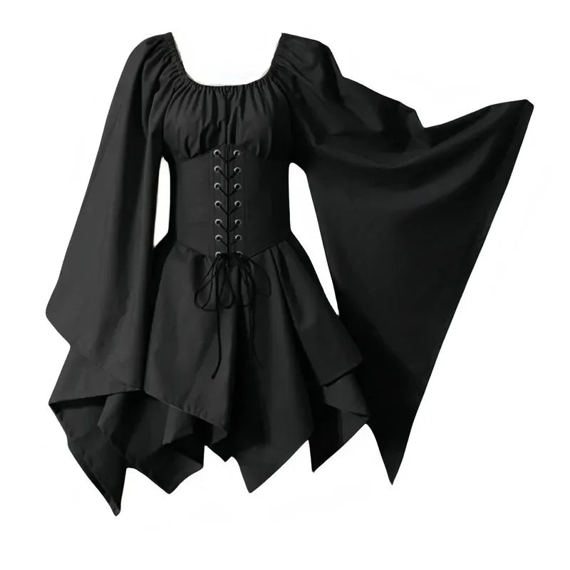 Costume médiéval pour femmes, robe médiévale de la Renaissance, fée elfe, Costume traditionnel Viking irlandais, oreille d'elfe pour fête d'halloween