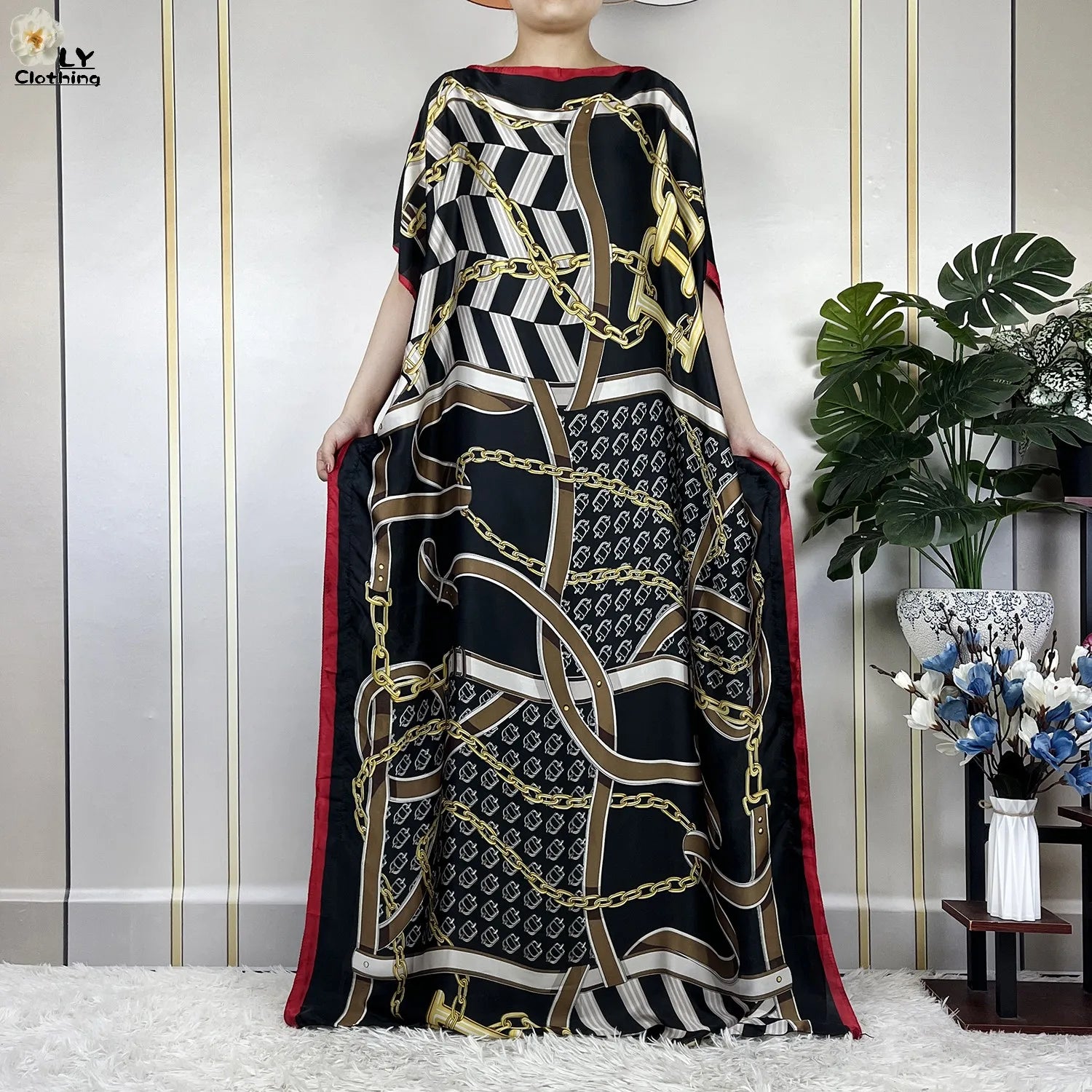 Muslim abayas with belt for women, African maxi dress, elegant evening dress, soft printed turban, new fashion, 2023