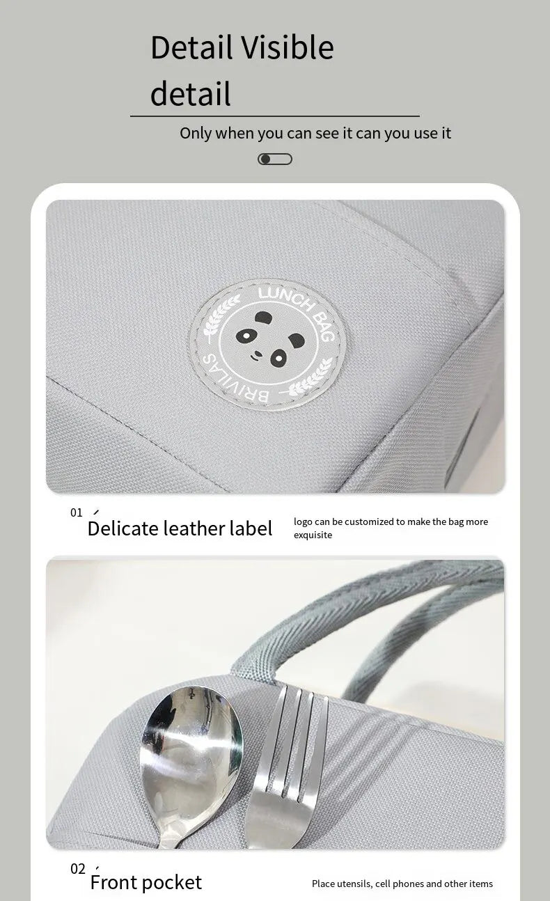 Sacs à lunch pour enfants, sac de pique-nique portable extérieur, sac de rangement des aliments, boîte à lunch pour enfants, documents solides, isolation thermique, grande capacité