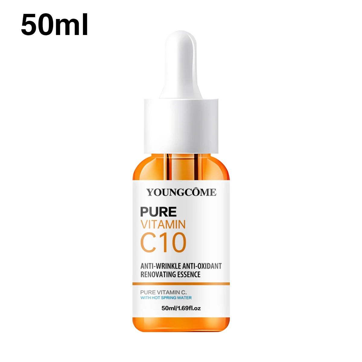 Vitamine C Essence pour le visage acide hyaluronique peau foncée éclaircir sérum estompe les ridules hydratant réparation sérum terne visage soins de la peau