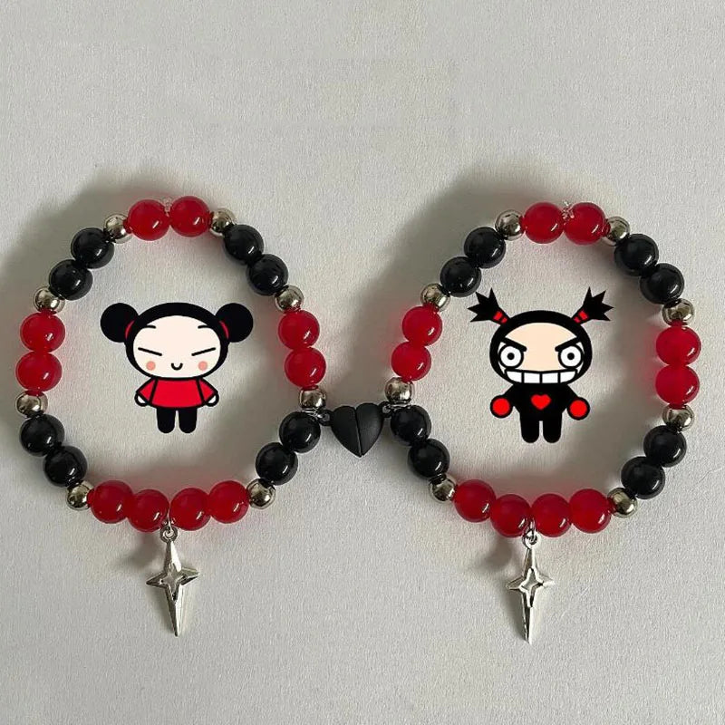 Pucca Garu correspondant aux bracelets d'amitié Y2K bijoux faits à la main