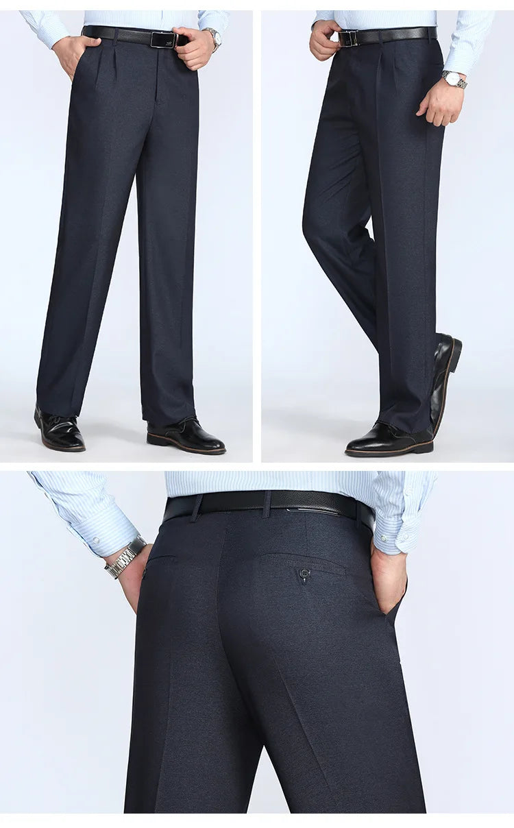 Men's trousers, men's clothing, men's pants, high-waisted trousers, spring/summer trousers, British streetwear style, casual office trousers
