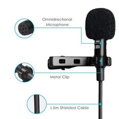 USB Mini Microphone Lavalier Type C pince métallique micro à revers 3.5mm Microphone à condensateur pour PC portable téléphone portable conférence Mike