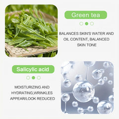 Contient l'acide salicylique et le thé vert pour éliminer les taches foncées, réparation hydratante, Essence Anti-âge, soins pour la peau du visage