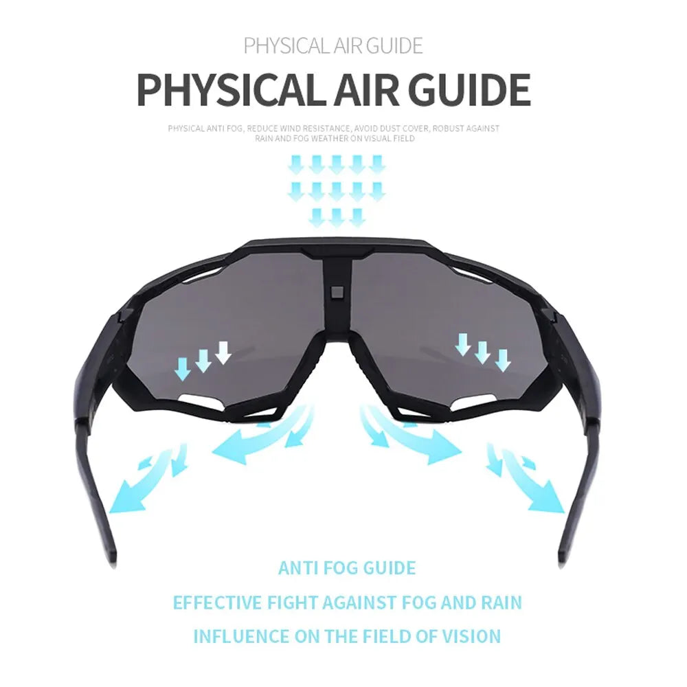 Lunettes de soleil de cyclisme en plein air pour hommes et femmes, lunettes de protection UV400, lunettes de sport coupe-vent, équitation, pêche, course, randonnée