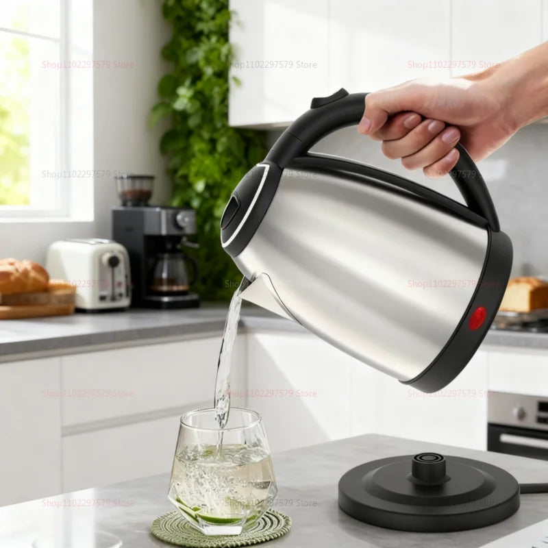 Bouilloire électrique 2L, appareils de cuisine en acier inoxydable, bouilloire intelligente, chaudière à eau Portable pour voyage d'hôtel, bouilloire à eau de cuisine