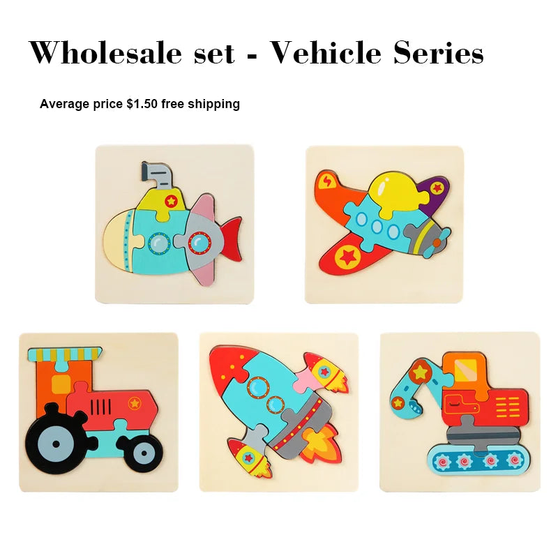 Ensemble de Puzzle en bois Montessori pour tout-petits, jeux pour bébés et enfants, jouets éducatifs et d'apprentissage de l'intelligence de 1 2 3 4 ans