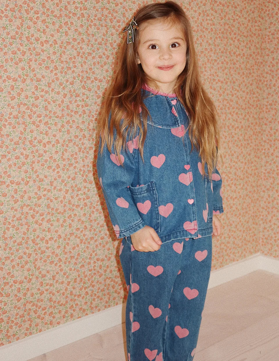Robe imprimée mignonne pour filles, ensemble de vêtements pour tout-petits, veste à bretelles en jean, robes à enfiler en denim pour enfants, pantalons en jean combiné, marque KS, 2024