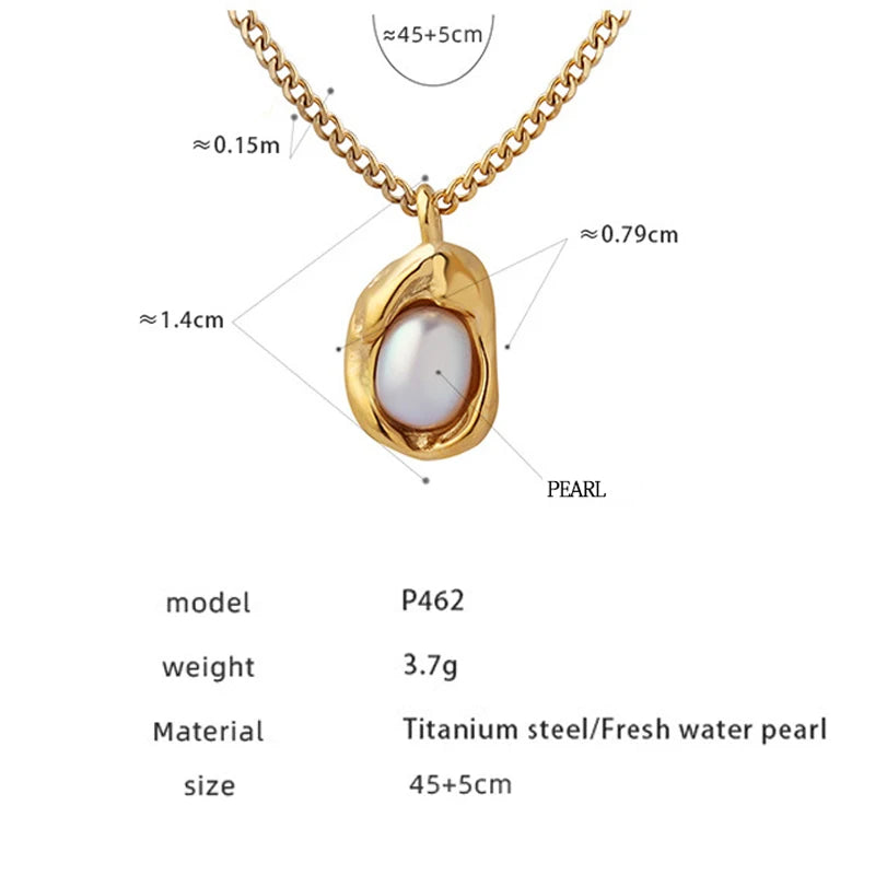 Collier pendentif en perles incrustées pour femmes, Design de luxe, chaîne cubaine en acier inoxydable, bijoux de mariage