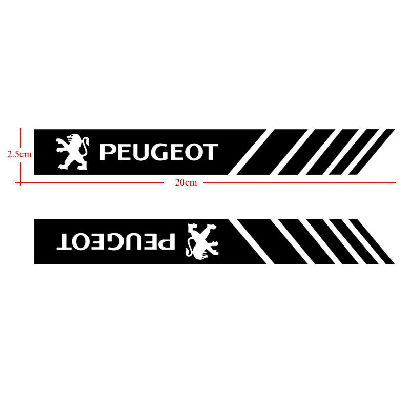 Bandes de course à rayures en PVC pour voiture, autocollants pour rétroviseur, Badge pour Peugeot 608 107 BB1 HX1 Partner 3008 4008 2008 5008 4007 6008