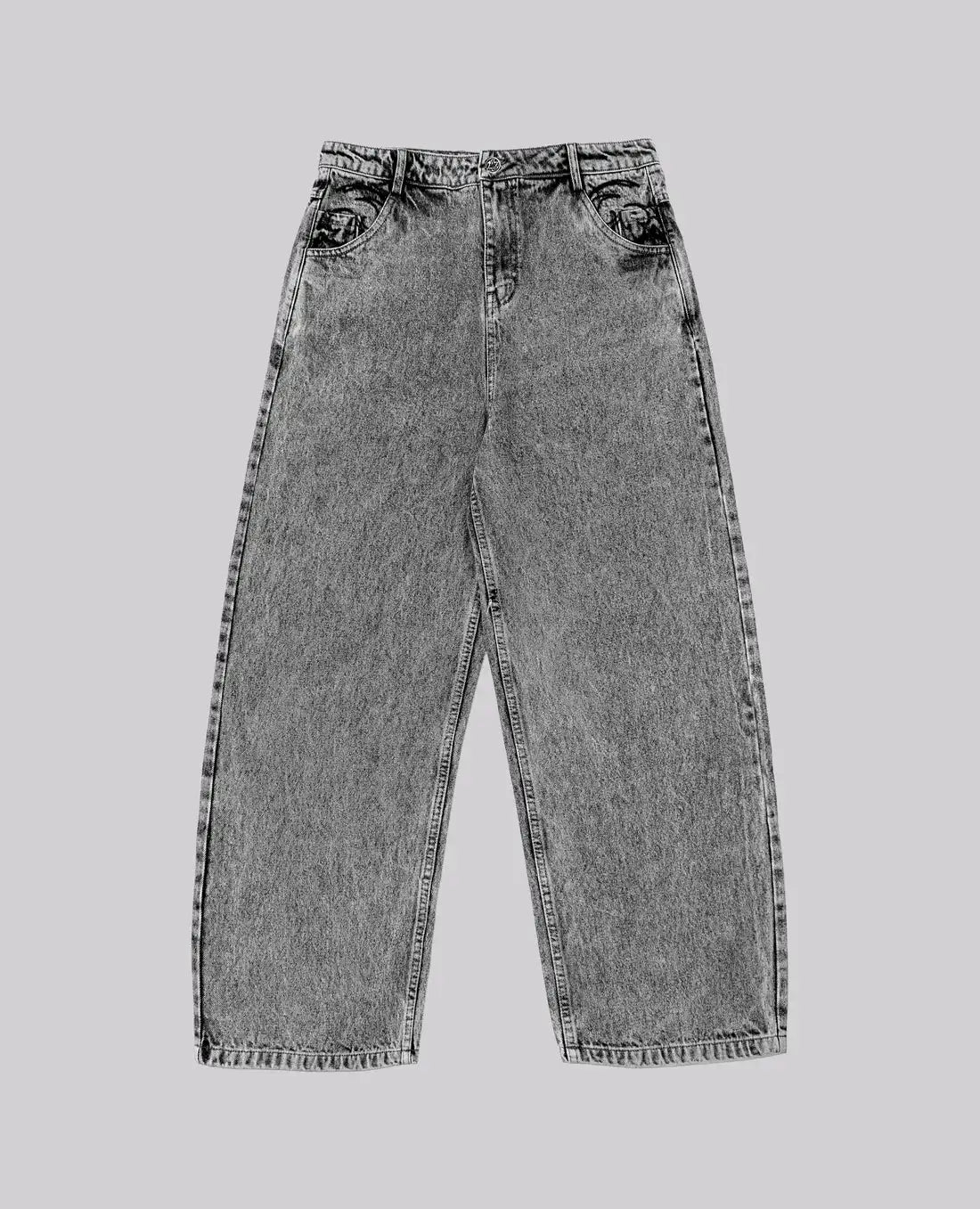 Retro 90s street-style embroidered jeans for men and women, R&amp;B, solid color, straight leg, women's, Y2K, Harajuku, Hip Hop, punk style
