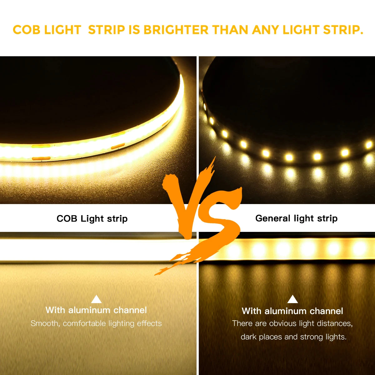 5V USB COB LED strip light, with manual scanning motion sensor and touch dimming switch, 1M-5M LED strip light, kitchen and bedroom lighting