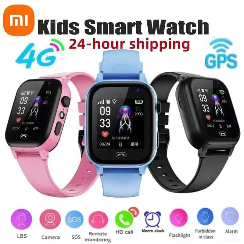 Xiaomi enfants 4G montre intelligente GPS localisation appel vidéo carte Sim SOS enfant montre intelligente caméra étanche mise à niveau montre pour garçons filles