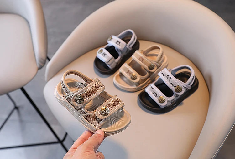 Sandales Confortables à Semelle Souple pour Garçon et Fille, Chaussures de Plage, Loisirs en Plein Air, Nouvel Arrivage, Été, 2024