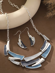 Cring Coco – ensemble de bijoux géométriques en émail fait à la main, ensemble de colliers et boucles d'oreilles populaires pour femmes, cadeau de saison de remise de diplôme