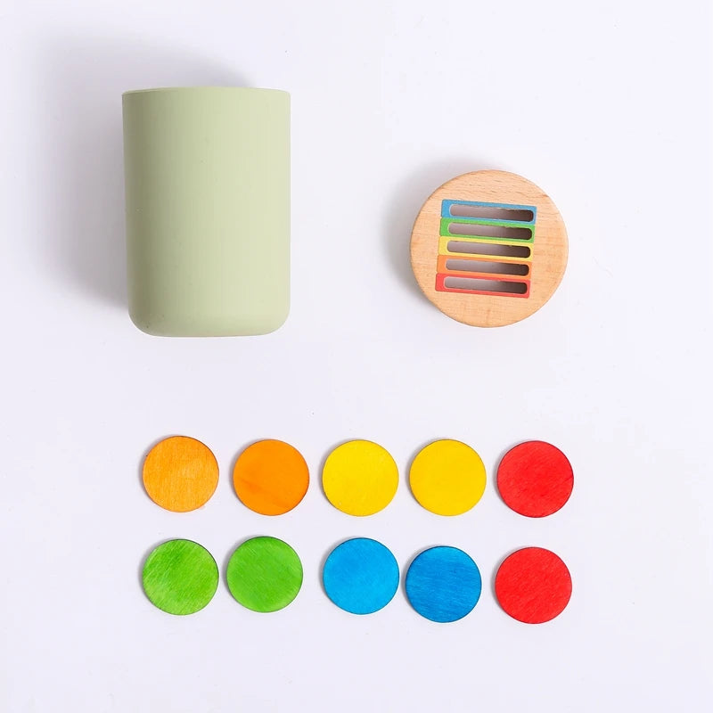 Jouets en bois Montessori, tri des couleurs, jouets à motricité Fine, jouets sensoriels assortis, Puzzle éducatif précoce, cadeau pour tout-petits