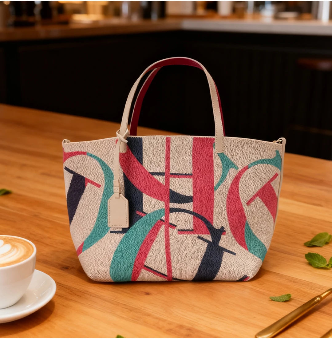 CH sac à main femme Design rétro grande capacité sac à provisions à la mode multifonctionnel vacances essentiel sac seau femme