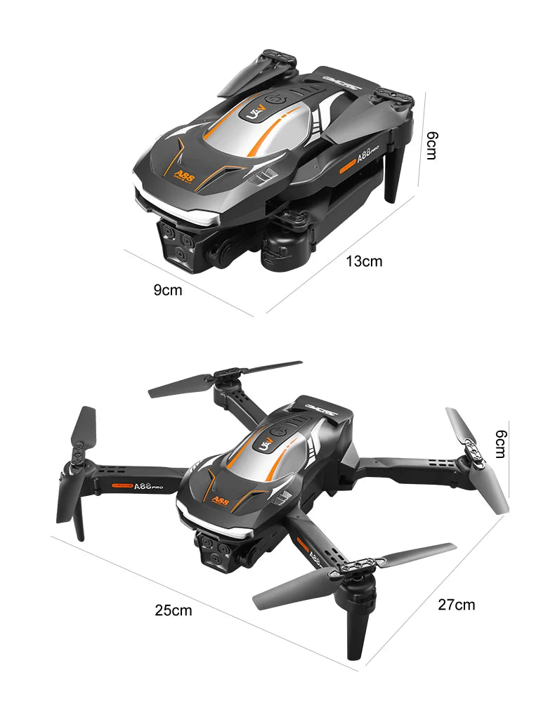 Mini importateur A88 avec caméra pour touristes 8K, haute définition, photographie aérienne professionnelle, GPS, évitement d'obstacles, quadrirotor, importateur de sécurité RC
