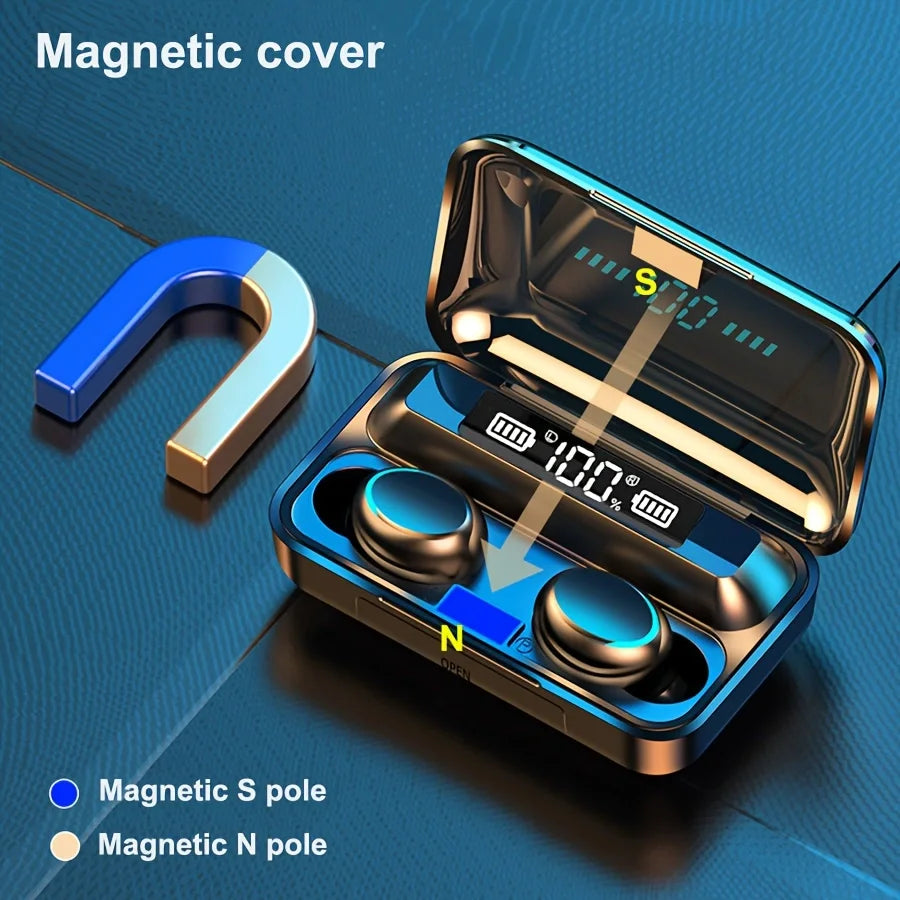 Écouteurs sans fil bluetooth casque de jeu intra-auriculaire sans fil avec affichage numérique casque de sport audifonos bluetooth