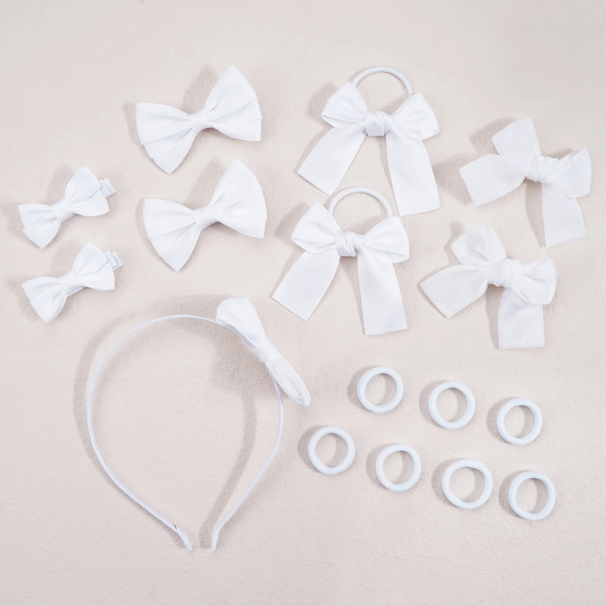 Ensemble d'accessoires pour cheveux pour filles, 16 pièces/ensemble, attaches pour cheveux, bandes élastiques en caoutchouc pour écoliers, épingle à cheveux, support queue de cheval, chouchous
