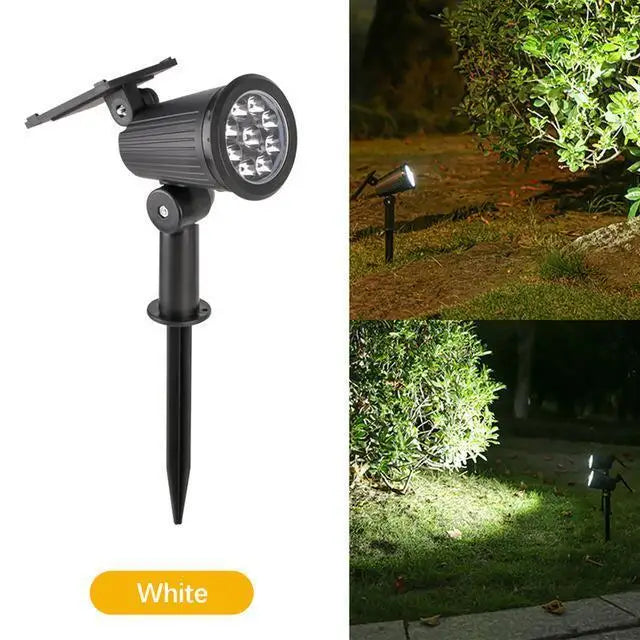 9 LED Solar Garden Spotlights, IP65 Waterproof, Adjustable Brightness, for Outdoor Backyard, Driveway, Lawn Decor Lighting