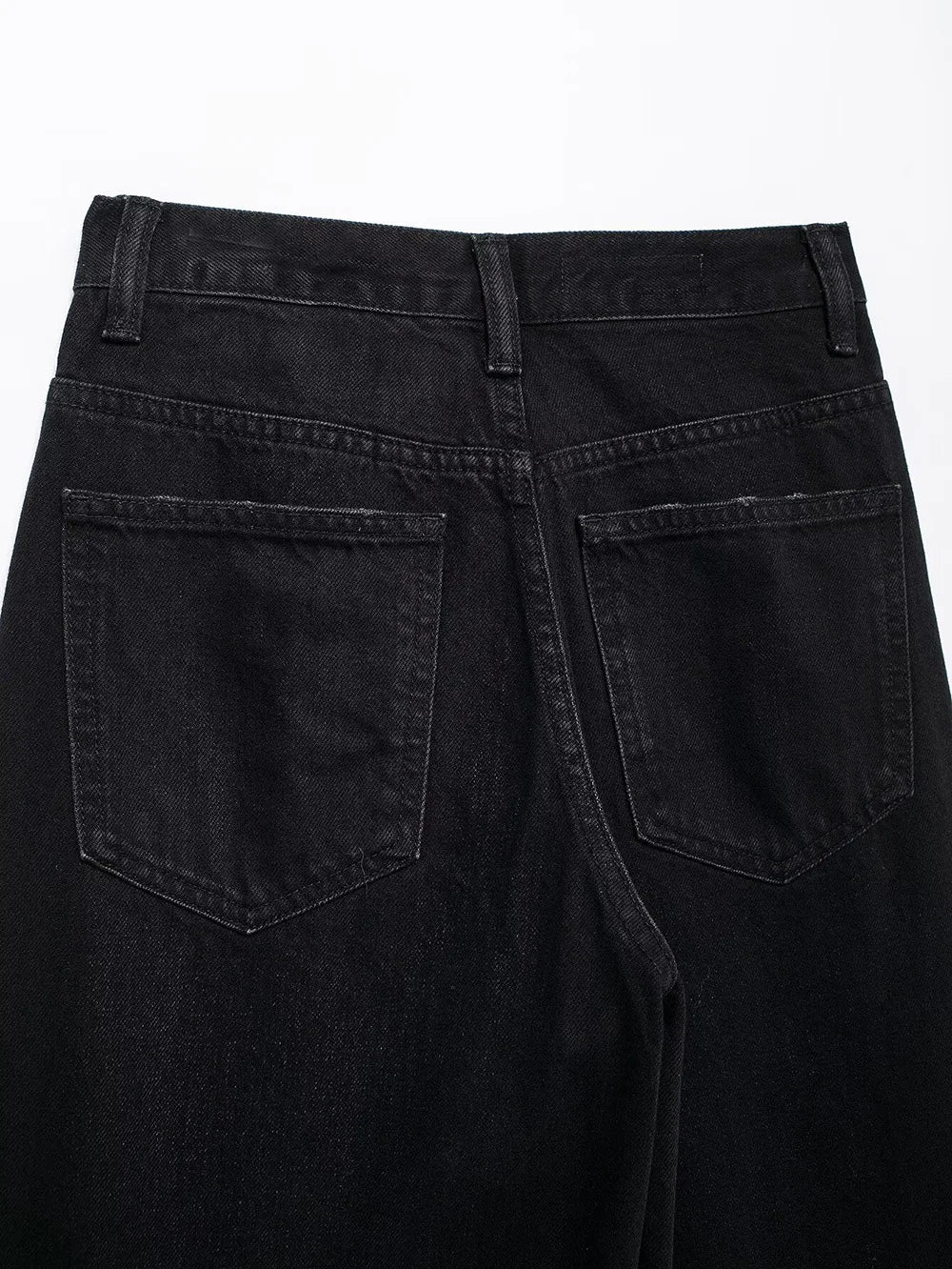 Jeans asymétriques à taille haute et à jambes larges pour femmes nouveaux modèles de base mode polyvalente pantalons droits pantalons