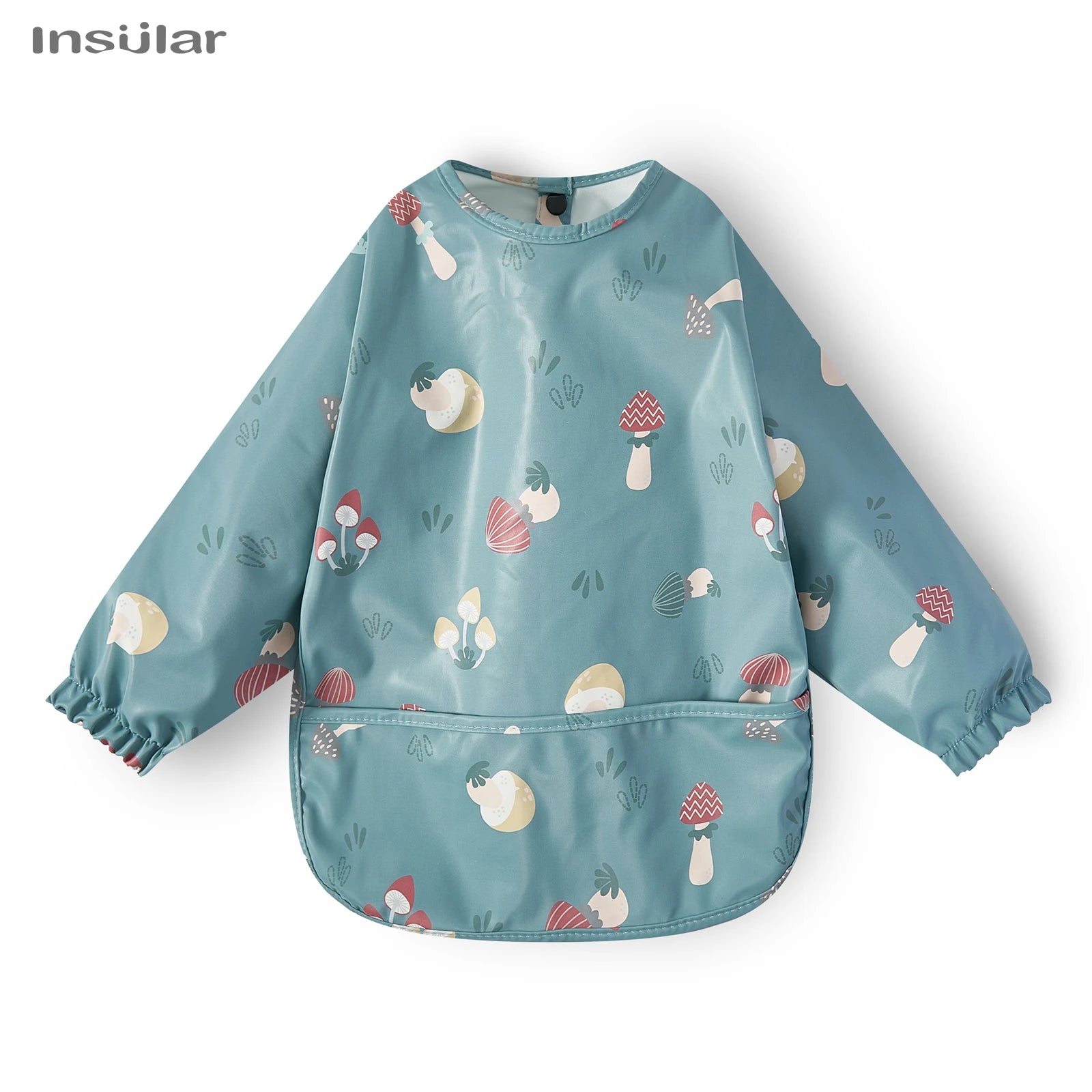 Nouveau bavoir bébé avec poche pour accessoires d'alimentation bavoirs pour enfants imperméable à manches longues bavoirs tabliers à manches longues