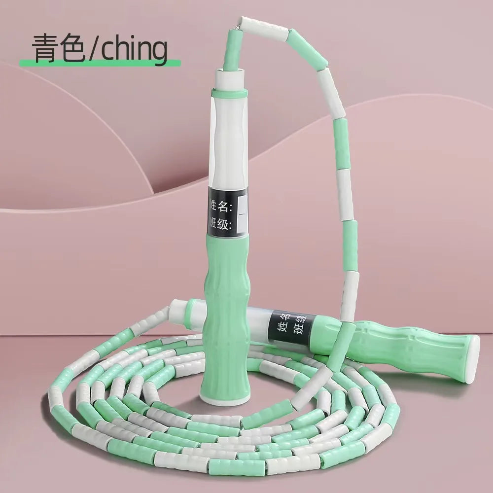 Corde à sauter de 2,8 mètres, conception réglable pour enfants et adultes sans enchevêtrements, corde à perles douces, longueur réglable pour débutant