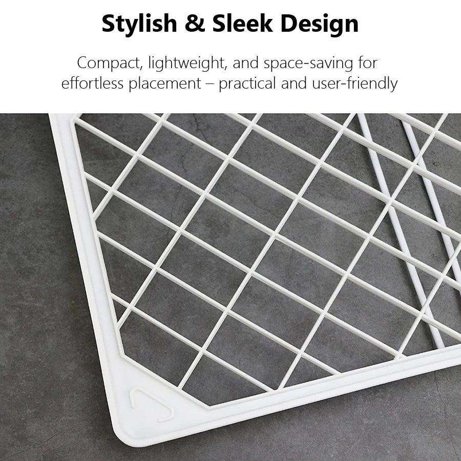 Étagère de rangement pliable, organisateur de salle de bain et de cuisine polyvalent, support de rangement peu encombrant pour armoires, comptoir