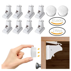 Serrure de sécurité magnétique pour bébé, porte d'armoire à tiroirs auto-adhésive, limiteur magnétique à Induction Invisible, serrure d'armoire de Protection pour bébé