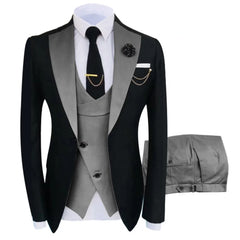 New Men's Suit Popular Luxury Clothing Party Stage Men's Suit Groomsmen Regular Fit Tuxedo 3 Piece Set Jacket + Pants + Vest