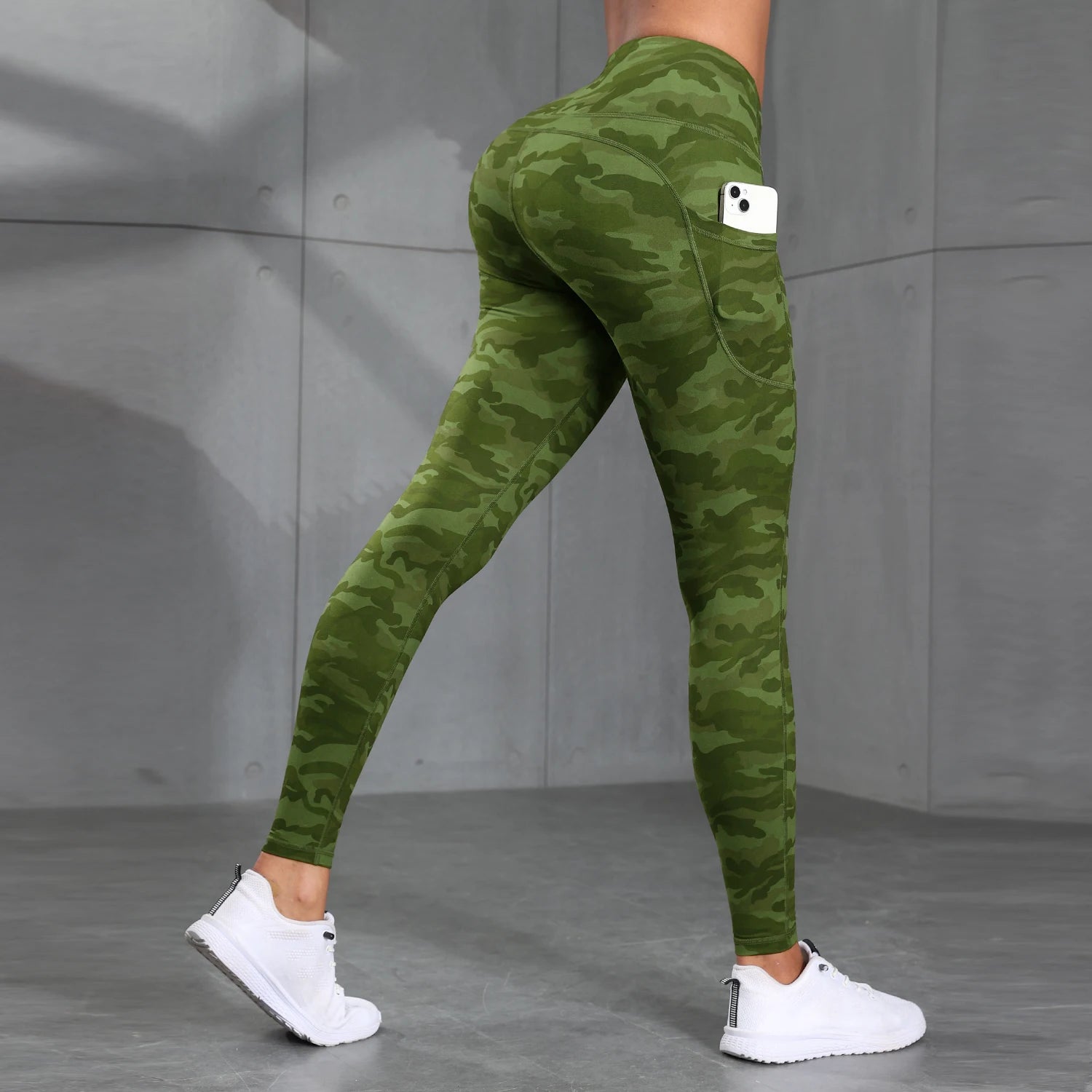 Pantalon de Yoga taille haute de couleur unie pour femmes, avec poches, Leggings de Compression pour le sport, le Fitness, la course à pied