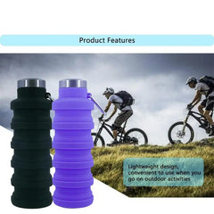 1pc Pliable Bouteille D'eau, Réutilisable Sans BPA Silicone Pliable Bouteilles Portable De Noël Cadeaux, Thanksgiving Cadeaux