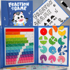 Jouets éducatifs pour enfants, disque de fraction magnétique Kawaii, jouets éducatifs d'apprentissage arithmétique cognitif assisté