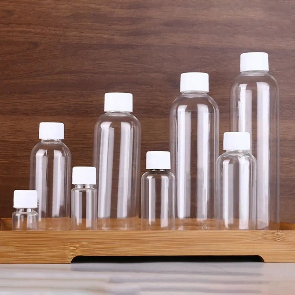 AfricSeal HI-Bouteille d'emballage réutilisable en plastique, plusieurs échantillons de cosmétiques, shampoing, poudre liquide, 10 ml, 20 ml, 30 ml, 50 ml, 80 ml, 100ml