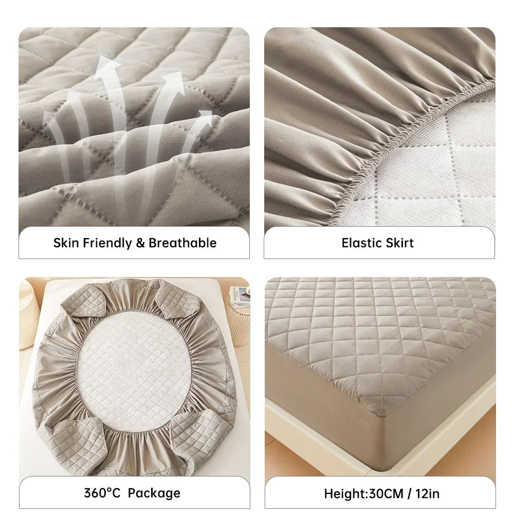 Housse de matelas imperméable, Anti-acariens, douce, confortable, respirante, drap-housse non inclus, taie d'oreiller