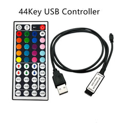 USB RGB LED Controller for 5V USB LED Strip Lights, Wireless IR RF Remote Control SMD 2835 5050 RGB LED Strip Controller