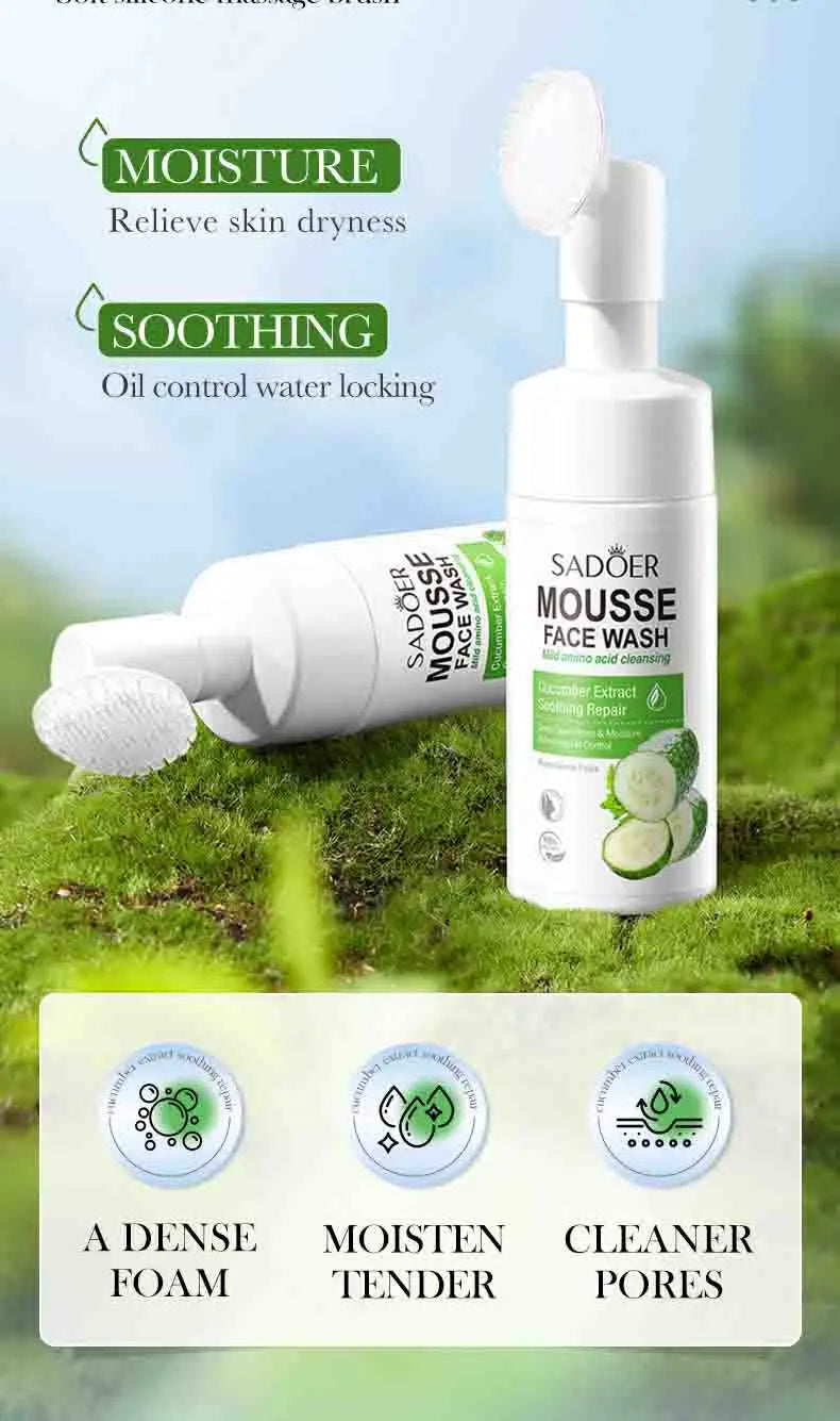 SAODER Fruits nettoyant pour le visage mousse de lavage du visage Massage nettoyage Mossee hydratant produits de soins de la peau du visage