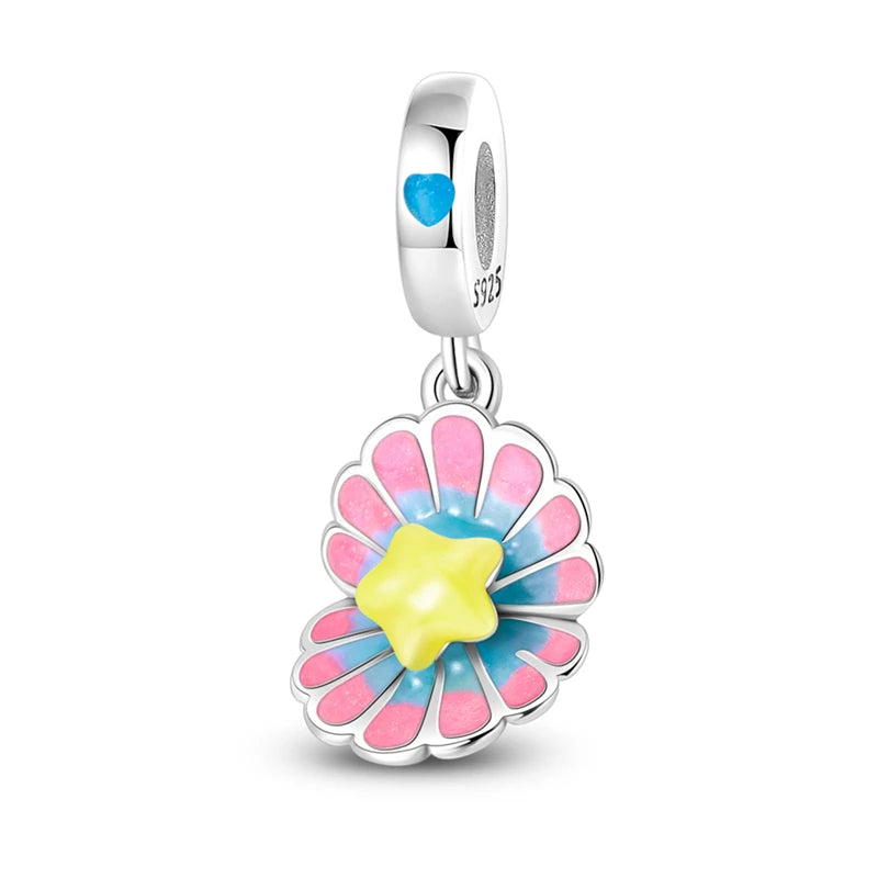 Pendentif de Collection d'écologie marine en argent Sterling 925, mignon, méduse, hippocampe, baleine et tortue, bijoux fins, cadeau de fête sur la plage