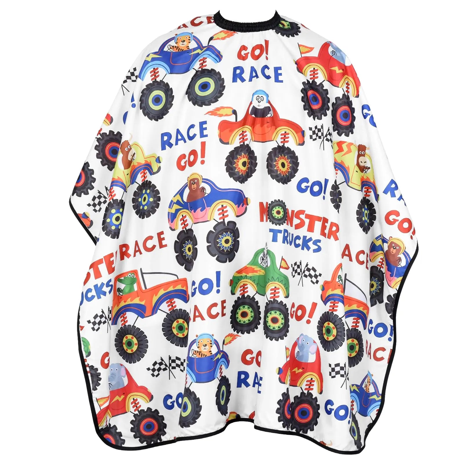 Children's hairdresser's cape, cartoon design, for hair salons, polyester pongee, barber's robe, hair care, hairdressing supplies