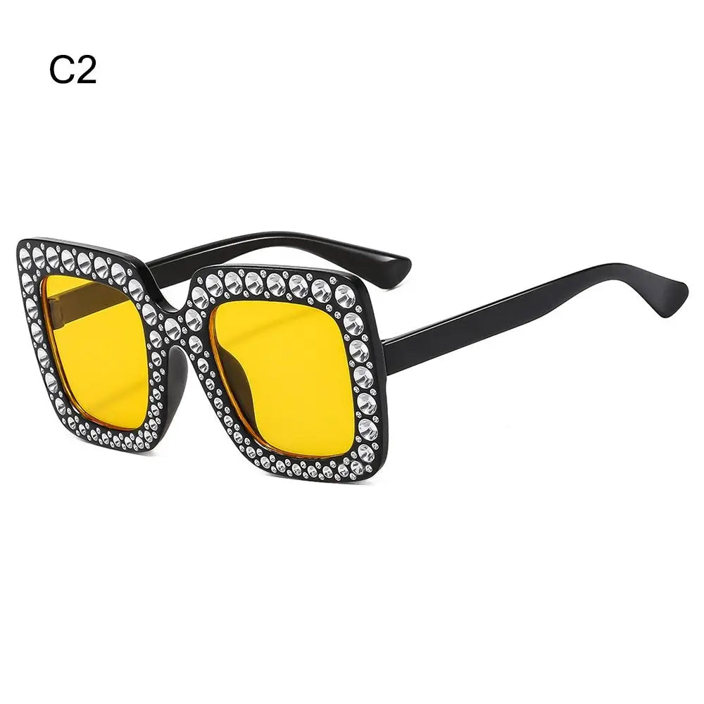 Lunettes de soleil carrées à paillettes pour enfants, à la mode, pour garçons et filles, élégantes en diamant, pour bébés, lunettes de fête, UV400