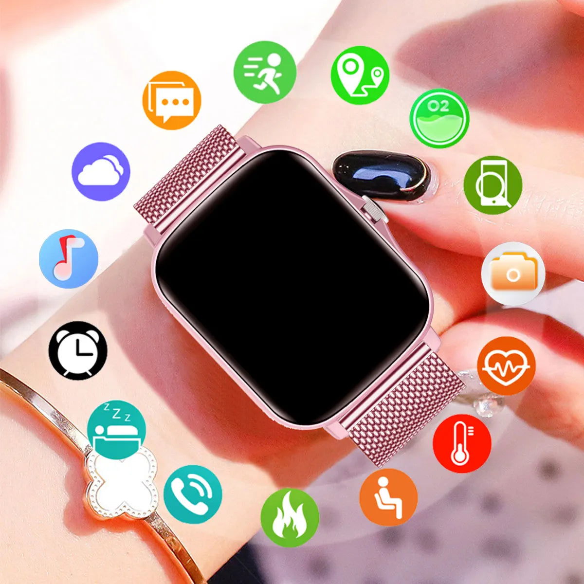 2025 nouvelle montre intelligente hommes femmes cadeaux 1.83 ''écran tactile complet Sport Fitness Tracker Smartwatch hommes BT appels numérique smarthwhatch