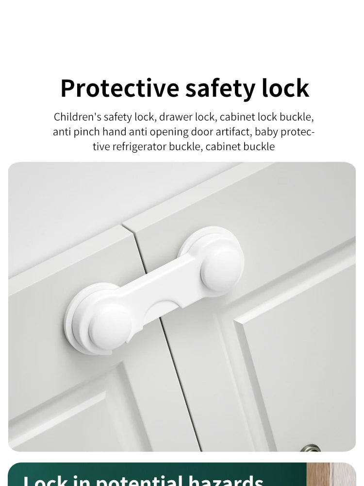 Serrure de sécurité multifonctionnelle pour bébé, armoires, chambres, proximité des wers, serrure de protection anti-piège, serrure de sécurité pour bébé, 10 pièces